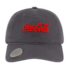 PRICES MAY VARY. COCA COLA DAD CAP WITH BOTTLE OPENER: Cotton Coke soda baseball hat featuring an iconic embroidered Coca Cola logo on the front of the cap, and features a functional bottle opener on the curved brim ONE SIZE: Ball cap features an adjustable buckle closure strap to allow for easy resizing to fit adult men and women's heads of all shapes and sizes 100% COTTON: Adjustable hat is composed of lightweight and durable soft cotton twill fabric to allow for instant comfort when worn, and Coca Cola Logo, Dad Cap, Dad Caps, Twill Fabric, Baseball Hat, Dad Hat, Cotton Twill Fabric, Ball Cap, Baseball Caps