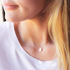 "Tiny Gem Necklace- This gorgeous gem necklace is dainty enough for everyday or perfect for a special gift for birthdays or any occasion. Choose your favorite gem and chain style. D E T A I L S -Teardrop gem with 24kt gold electroplated edging. -Approx. 10mm in in your choice of gemstone -Graces a high quality 14kt gold filled chain in your choice of link or drawn These are natural gemstones that are perfectly imperfect. LENGTH - Please select from the drop down selection. - The standard length Dainty Charm Necklaces With Delicate Chain For Birthday Gift, Dainty Charm Necklace With Delicate Chain For Birthday, Dainty Charm Necklace For Birthday Gift, Dainty Necklace For Birthday Gift, Minimalist Gemstone Necklace For Birthday, White Teardrop Necklaces For Mother's Day, Delicate Necklace With Delicate Chain For Birthday Gift, White Pendant Charm Necklace For Birthday, White Teardrop Necklace For Mother's Day