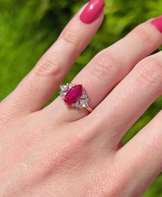 Ruby Engagement Ring, July Birthstone, Solid Gold Jewelry, Fine Jewelry Collection, Ruby Ring, Jewelry Plate, Custom Rings, Gold Vermeil, Silver 925