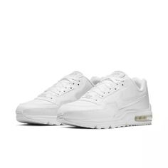 Nike Air Max LTD 3 "White" Men's Shoe View 6 Classic Leather Sneakers With Padded Tongue, Nike Air Max Leather Low-top With Air Cushioning, Nike Air Max Sporty Leather Shoes With Air Cushioning, Casual Nike Air Max With Leather And Air Cushioning, Nike Air Max Leather Shoes With Cushioned Footbed, Classic White Sneakers With Padded Tongue, Nike Air Max Leather Lace-up, Nike Air Max Leather Lace-up Shoes, White Leather Sneakers With Air Cushioning