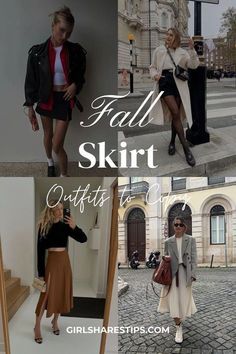 Mini Skirt Winter Outfit, Denim Outfit Fall, Leather Mini Skirt Outfit, Mini Skirt Winter, Fall Skirt Outfits, Fall Mini Skirt, Black Top Outfit, Maxi Skirt Winter, Skirt Outfit Fall