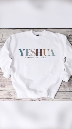 Jesus Gift, Christian Tshirt Design, Jesus Clothes, Christian Church Outfit, Christian Shirts Designs, Jesus Sweatshirts, Church Shirt, Cute Shirt Designs, Christian Sweatshirt