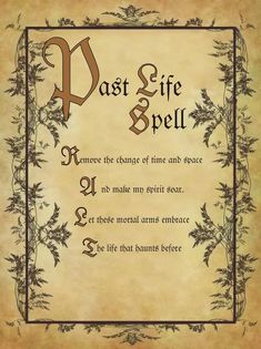 Past Life Spell, Herb Spells, Spells For Protection, Herbs Recipes, Magickal Correspondences, Halloween Spells