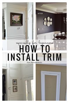 an image of how to install trim on doors