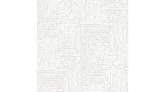 a white wallpaper with an abstract design on it's side, in the shape of a maze