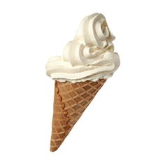 an ice cream cone on a white background