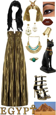 Ancient Egyptian Clothing Queens, Ancient Egypt Inspired Outfits, Homemade Egyptian Outfit, Egyptian Festival Outfit, Egypt Inspired Outfits, Egyptian Goddess Aesthetic Outfit, Egyptian Dress Up, Nefertiti Outfit