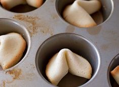 there are some dumplings in the muffin tins