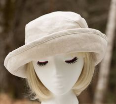 Women Linen Summer Hat Curled Brim Off White Upturned Roll | Etsy Cream Linen Hats For Spring, Beige Linen Hat With Short Brim, Cream Linen Hat For Spring, Cream Linen Spring Hat, Adjustable Linen Hat In Cream, Adjustable Cream Linen Hat, Linen Hat With Short Brim, Linen Short Brim Hat, Beige Brimmed Linen Hat