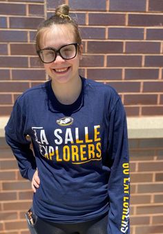 Colosseum La Salle Explorers Navy Blue Lutz Long Sleeve T Shirt - 150300774 Basketball T Shirt Designs, Philadelphia Sports, Mens Navy, Philadelphia, Long Sleeve T Shirt, Long Sleeve Tshirt, Long Sleeve Tees, Shirt Designs, Basketball