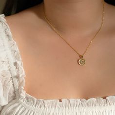 Radiate in our Sun necklace. - Waterproof, tarnish resistant & hypoallergenic- Made in gold vermeil: a thick 18k gold layer on sterling silver.- Adjustable chain 17 to 18 in.- Pendant size: 12.5 mm Sun Necklace, Star Pendant Necklace, North Star, Star Pendant, Star Charms, Gold Vermeil, 18k Gold, Size 12, Charms