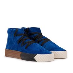 Brand New In Box Adidas X Alexander Wang Aw Skate Blue Ac6849 Sneakers Size 8.5. These Extremely Limited Adidas Collaboration Sneakers Are Sold Out Everywhere. They Are 100% Authentic. Adidas Alexander Wang, Mid Shoes, Adidas X, Blue Sneakers, Suede Sneakers, Bluebird, Blue Adidas, Blue Suede, Alexander Wang