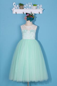 Mint flower girl dress/lace pageant dress/toddler girl dress/mint green tulle dress/lace flower girl dress/backless lace dress for wedding on Storenvy Lace Dress For Wedding, Green Tulle Dress, Green Flower Girl Dresses, Mint Flower, Backless Lace Dress, Dress Mint Green, Lace Flower Girl Dress, Light Green Dress