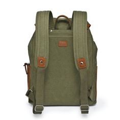 The Milo Backpack is a blend of functional fashion and craftsmanship, designed for the dynamic individual. Made from durable 100% cotton canvas with genuine leather accents, it withstands everyday use. Featuring multiple pockets, an adjustable drawstring closure, recycled nickel-free hardware, and vegetable-based dyes, it highlights eco-friendly style. Versatile carrying options include a top handle and adjustable shoulder straps. Ideal for commutes, getaways, and adventures, the Milo Backpack offers ample storage, including a padded laptop compartment. Handcrafted for unique quality, it is an essential accessory for the modern explorer. Dimensions: 12" W x 15" H x 5" D. | TSD Brand Milo Backpack Casual Outdoor Backpack With Pockets, Casual Khaki Leather Backpack For Travel, Casual Cotton Canvas Bag With Waxed Finish, Outdoor Cotton Canvas Bag With Adjustable Strap, Functional Canvas Bag, Casual Khaki Canvas Bag With Leather Handles, Utility Canvas Bags For Outdoor Activities, Khaki Cotton Canvas Bag For Travel, Urban Canvas Bags For Outdoor