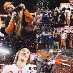 an image of the clemson football team celebrating with confetti