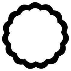 a black and white circular frame on a white background