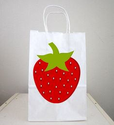 Strawberry Goody Bags, Strawberry Favor Bags, Strawberry Gift Bags, Strawberry Goodie Bags, Strawberry Party Strawberry Centerpieces, Strawberry Theme Party, Strawberry Theme, Strawberry Shortcake Party, Strawberry Gifts, Strawberry Birthday, Strawberry Decorations, Strawberry Party, Party Goodies