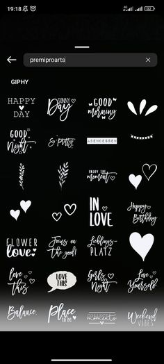 some type of stickers on a black background