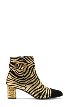 Sparkling hardware puts a glam twist on a cap-toe ankle boot with edgy zebra print that instantly emboldens your look. 2 1/4" heel 5" shaft Leather upper/synthetic lining and sole Imported Kurt Geiger Shoes, Gucci Boots, Kurt Geiger, Womens Boots Ankle, Zebra Print, Mid Calf, Boot Shoes Women, Knee High, Bootie Boots