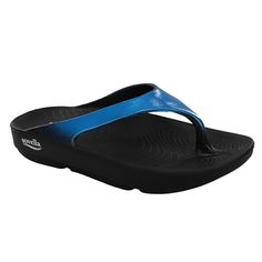 Sovella PF Thong Blue/Metallic WOM-PFTII-BLM Morton's Neuroma, Recovery Sandals, Medical Shoes, Fallen Arches, The New Wave, Heel Pain, Wide Shoes, Foot Health, Comfort Shoes