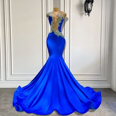 Long Elegant Prom Dresses 2023 Sexy Mermaid Real Luulla Dresses Prom, Royal Blue And Silver Prom Dress, Blue And Silver Prom Dress, Mermaid Real, Long Elegant Prom Dresses, Prom 2k24, Royal Blue Prom Dress, Royal Blue Prom, Silver Prom Dress