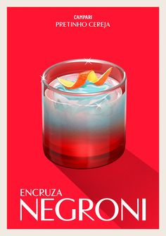 an advertisement for a drink with orange slices on the rim and garnishes