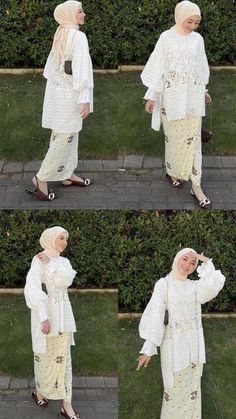 Outfit Kondangan Casual, Kebaya Songket, Lebaran Outfit, Mix And Match Outfits Hijab, Kondangan Outfit, Kebaya Modern Dress, Tutorial Hijab Pashmina, Rok Outfit, Ootd Kondangan