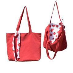 Strawberry Design Linen Tote Bags! Fully Lined.  The bag is made of linen and poplin fabric. The outside of the bag is linen and the lining is poplin fabric. Linen fabric is water and stain repelled. It is wipeable. Fabrics are pre-washed. The bag has an interior pocket. The pocket is double layered. Bag handles are sewn along the length on both sides. Each bag handle is about 24''/60cm. The bag comes with a scarf as a gift. It can be used as bandana bracelet as well. You may see the approximate Cheap Red Summer Bag, Cheap Red Summer Bags, Cheap Pink Strawberry Print Bags, Trendy Strawberry Print Bag At Affordable Price, Trendy Cheap Bags With Strawberry Print, Affordable Strawberry Print Rectangular Bag, Cheap Strawberry Print Summer Bags, Inexpensive Rectangular Bag With Strawberry Print, Coquette Tote Bag