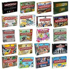 the monopoly board game collection is shown