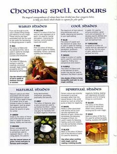 Color Correspondences, Color Magick, Colour Magic, Candle Magick