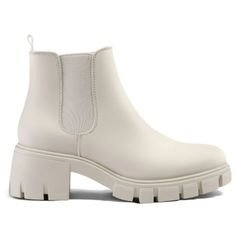 Pennysue women's platform chelsea boots ankle with elastic, not only make boots more fashionable and beautiful, but also can provide you with a better sense of fit. Thick bottom from the visual pull up your figure proportion, let you in the autumn and winter season to release the charm! Size: 7.  Color: White.  Gender: female.  Age Group: adult. Female White Shoes, White Platform Winter Boots, White Platform Chelsea Boots, Make Boots, Round Toe Ankle Boots, Platform Chelsea Boots, Boots Ankle, Pull Up, Winter Season