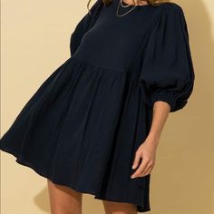 100% Cotton Sper Flowy Boutique Item Never Worn Color Navy Size Small Poshmark Dresses, Floral Ruffle Dress, Bow Detail Dress, Mini Dresses Summer, Distressed Black Jeans, Long Sleeve Bodycon Dress, Mini Shift Dress, Flowy Dress, Chic Woman