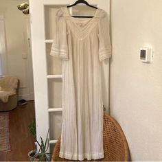 Beautiful Vintage Dior Nightgown/Dress From Saks Fifth Avenue. Very Lightweight And It Is See Thru Unless You Wear A Slip Underneath. I’m A 14/16. Some Condition Issues As Pictured. I Styled It Like A Dress Could Be Worn With A Belt And Chunky Long Sweater And Boots Or Styled For The Warmer Weather. Let Me Know If You Have Any Questions Before Purchasing! Feminine Spring Lounging Dresses, Elegant Short Sleeve Maxi Dress, Elegant Summer Nightgown For Lounging, Elegant Summer Lounging Nightgown, Elegant Spring Nightgown For Lounging, Christian Dior Nightgown, Saks Fifth Avenue, Long Sweaters, Night Gown