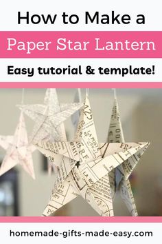 Learn how to make a paper star lantern with our easy-to-follow tutorial! We'll show you step-by-step how to create these beautiful lanterns at home. Plus, we’re sharing free templates to make the process super simple! Paper Lantern Template Free Printable, Lantern Template Free Printable, Paper Lantern Template, Beautiful Lanterns, Free Holiday Printables