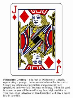 a playing card with an image of the king of diamonds on it's back