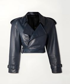 Classic Double-breasted Cropped Jacket For Fall, Luxury Long Sleeve Cropped Jacket For Fall, Luxury Long Sleeve Cropped Jacket For Winter, Ysl Leather Jacket, Daniela Melchior, Gear Closet, Dishonored 2, Fancy Top, Edgy Glam