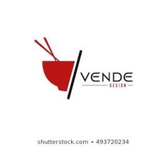 a logo with chopsticks in a bowl and the word vendee behind it