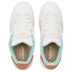 “adidas Originals Campus 00s ‘White Pink Brown’ features a white upper with pink and brown accents for a stylish and trendy look.” Adidas Campus 00s, Adidas Campus, Pink And Brown, Go Up, Pink Brown, Luxury Shoes, Adidas Originals, Adidas, Tote Bag