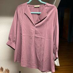 Adorable Mauve 3/4 Sleeve Blouse. Size Medium. Never Worn, Great For Business Casual Attire! Selling Due To No Longer Needing To Be In Office. Casual Attire, Business Casual, Pink Purple, Pink Ladies, Sleeve Blouse, Top Blouse, Blouses, Womens Tops, Size Medium