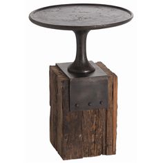 Arteriors - DD2029 - Occasional Table - Barry Dixon for Arteriors - Burnt Wax Arteriors Lighting, Industrial Chic Style, Kitchen Living Dining, Прикроватные Тумбочки, Arteriors Home, Dark Wax, Side And End Tables, Console And Sofa Tables, Coffee Table Accents