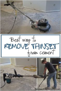 the best way to remove thinset from cement