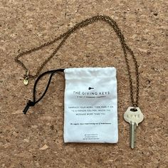 Never Worn. Elegant Two Keys Necklace For Gift, House Key Necklace, Metal Key Necklace Perfect As Gift, Gold Lock And Key Necklace, Old Key Necklace, Vintage Gold Key Necklace, Giving Keys, Key Jewelry, Key Necklace