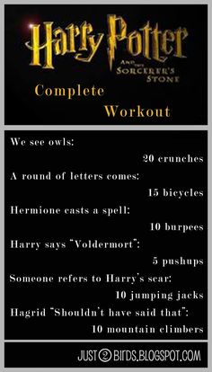 harry potter's complete workout