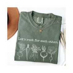 Comfort Colors® Let's Root For Each Other Shirt, Gardening Vegies Tshirt, Farmers Market Root Tee, Plant Lady Shirt, Homesteading Mom Tee ♥ Experience the ultimate comfort of Comfort Color garment-dyed shirts! These cotton-washed tees offer unrivaled comfort and a retro-vintage vibe. The colors are stunning and enduring, ensuring a timeless appeal that never disappoints. Plus, they stay pristine without piling, making them a true wardrobe staple. ♥ Our unisex sizing ensures a versatile fit that' Comfort Color, Mom Tees, Plant Lady, Unisex Shirts, Mom Gift, Farmers Market, Piece Of Clothing, Comfort Colors, Wardrobe Staples