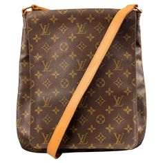 LOUIS VUITTON GM MUSETTE SALSA bag comes in a brown and beige monogram coated canvas featuring a messenger style, adjustable crossbody strap, gold tone hardware, and inner pocket. Made in France. Very Good Pre-Owned Condition. Lights signs of wear. Marked: AS 0070 Measurements: Length: 12.5 inches Width: 1 inches Height: 14.5 inches Drop: 41 inches Reference: 125366 Category: Handbag & Leather Goods More Details Brand: LOUIS VUITTON Color: Brown Color 2: Beige Pattern: Monogram Material: Coated Brown Monogram Canvas Shoulder Bag With Logo, Rectangular Shoulder Bag With Adjustable Strap In Coated Canvas, Brown Crossbody Shoulder Bag In Signature Coated Canvas, Brown Signature Coated Canvas Bag With Adjustable Strap, Brown Shoulder Bag With Detachable Strap In Coated Canvas, Crossbody Bags In Monogram Canvas With Logo, Monogram Canvas Satchel Shoulder Bag With Logo, Crossbody Shoulder Bag With Adjustable Strap In Coated Canvas, Brown Business Bag With Logo