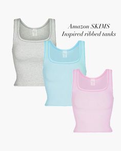 Tops From Amazon, Rib Tank Top, Amazon Fashion, Tank Top, Tank Tops, Outfit Inspo, Pins