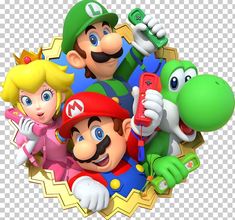 mario kart and friends with nintendo wii game character png, clipartion