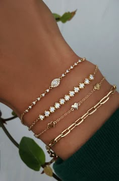 14kt gold thin paperclip chain bracelet - Luna Skye Pretty Stacks, Diamond Bezel Bracelet, Luna Skye, Bezel Bracelet, Preppy Jewelry, Wrist Jewelry, Luxe Jewelry, Jewelry Accessories Ideas, Gold Bracelets