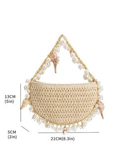 Lucrezia Raffia Shoulder Bag is a must-have accessory. Made with durable raffia, this bag features a stunning cluster shell and pearl design. Elevate any outfit with this elegant and unique shoulder bag. Gleaming shells and starfish charms dangle from this crescent-shaped shoulder bag crafted from lightweight raffia Melie Bianco, Room Goals, Pearl Design, Back Jewelry, Lavender Blue, Beaded Bags, Summer Accessories, Handle Bag, Crochet Fashion