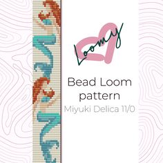 the bead loom pattern features mermaids and waves